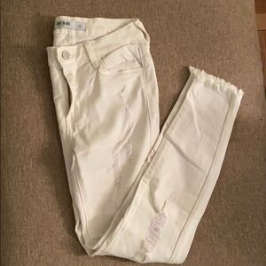 Just black white ripped jeans